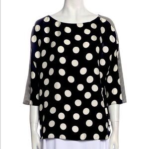 Les Copains Silk Polka-Dot Blouse‎